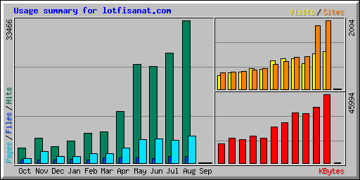 Usage summary for lotfisanat.com